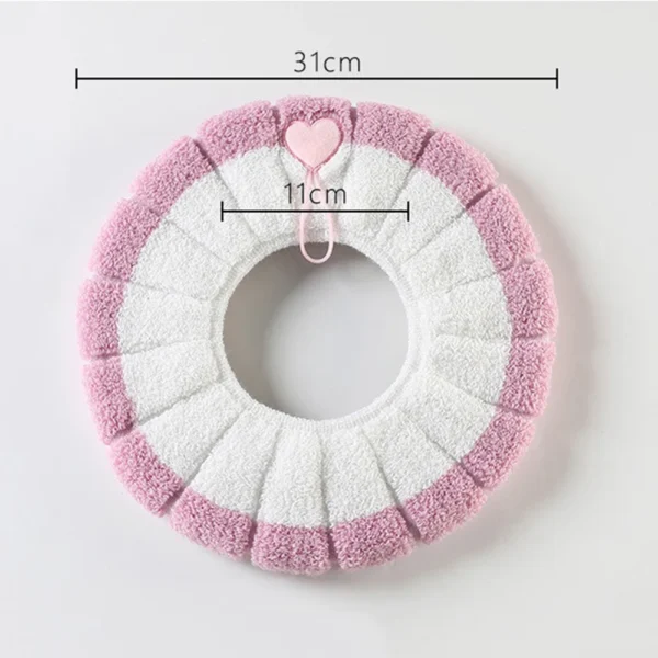 Soft Lavável Toilet Seat Cover, Mat Quente, Almofada Do Banheiro, Almofada com Alça, Acessório Mais Grosso, Closestool Aquecedor, Inverno, 1Pc - Image 2